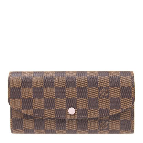 【包税】louis vuitton/路易威登 lv棕色棋盘格damier ebene帆布长款