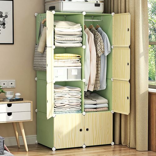 简易小衣柜单人卧室家用组装塑料布衣橱现代简约衣服收纳储物柜子