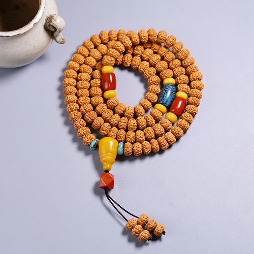 小金刚菩提子手串108颗佛珠项链男爆肉天然配饰文玩盘玩念珠精品