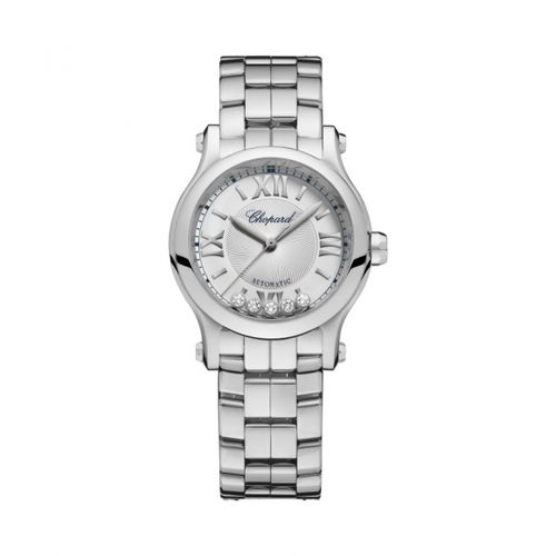 chopard萧邦手表happysport女表快乐5钻石钢带机械表278573-3012