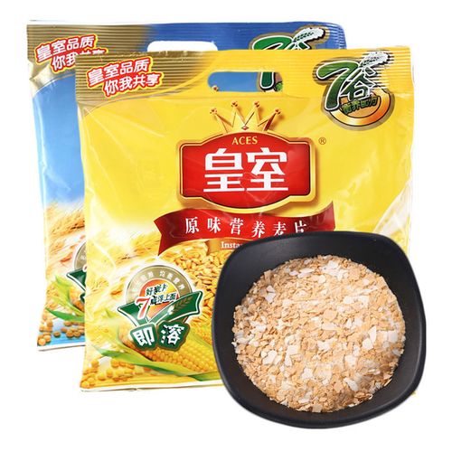 皇室麦片600g袋高钙原味营养麦片早餐食品冲饮即食速溶营养食品