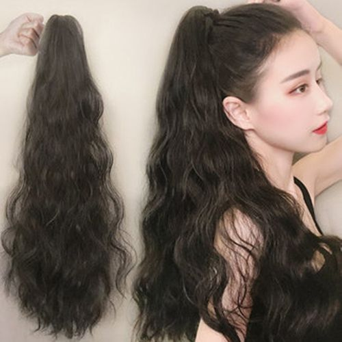 假发女长发自然造型欧美马尾网红蓬松玉米烫hiphop嘻哈式小卷卷发