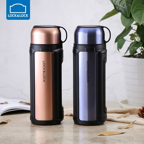 乐扣乐扣保温水壶爸爸工地喝水壶真空旅行按压式大容量保温壶家用