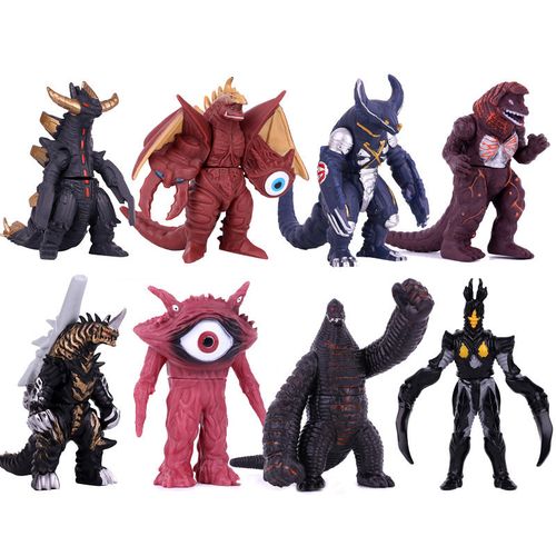 奥特曼怪兽玩偶软胶玩具五帝王金古桥雷德王骷髅哥莫拉芝顿死镰