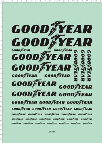 20307  goodyear good year固特异水贴纸不干胶pvc a4纸