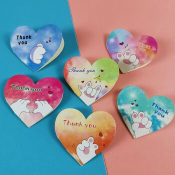 心愿卡心意卡自制手写diy感恩客户的贺卡爱心祝福语留言卡片纸手写