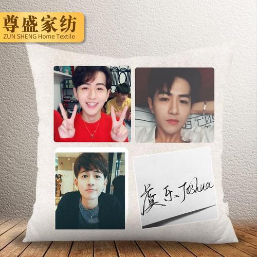 抖音红人虞乐josh海报周边抱枕汽车靠枕定制同款海报