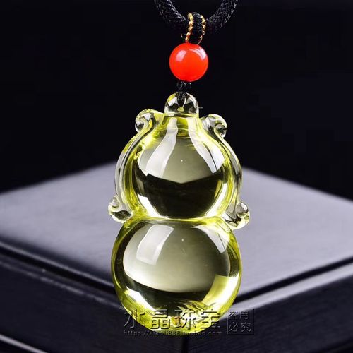 天然黄水晶平安葫芦吊坠挂坠项链寓意健康长寿招财