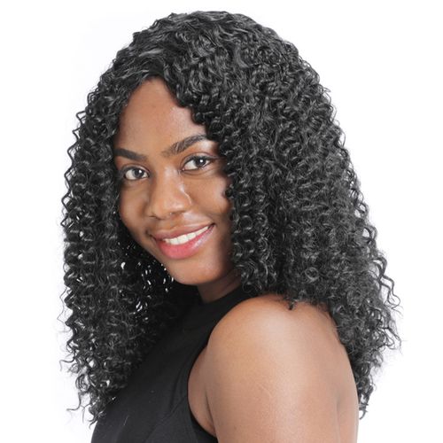 欧美假发女蓬松卷中分假发头套中长款非洲黑人烫发假发造型全头套