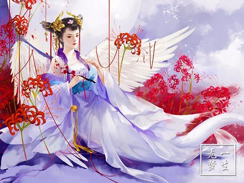 diy钻石画十字绣钻石绣天使坠彼岸花美人古风贴钻画方