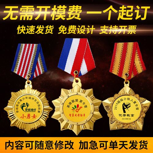 金属徽章定做胸章设计小勇士勋章卡通可爱徽章奖章纪念章异形制作