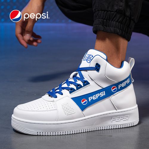 pepsi/百事鞋子男鞋潮鞋2022年新款高帮板鞋白色高邦ins街拍