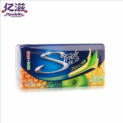 炫迈无夹心无糖口香糖46.2g/21片装蜜桃芒果味12片草莓味香橙