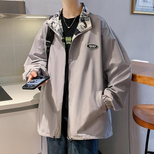 设计感两面穿教练夹克男江浙沪外贸美式很仙的情侣装外套ins潮牌