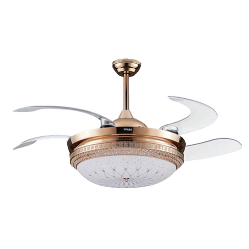 【包安装】永怡御风维嘉丝折叠隐形带摇控客厅吊扇灯52wg-9081简约