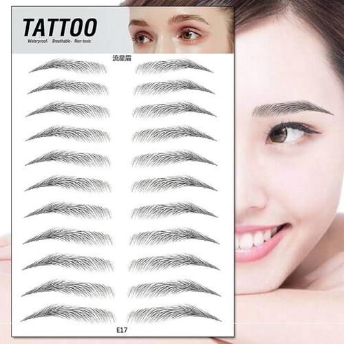 贴上绣纹眉3d仿生态眉半久眉毛纹绣眉贴全套懒人眉贴女防水自然.