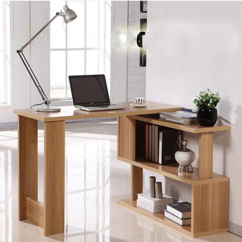 旋转电脑桌简约 书桌 台式桌家用 转角电脑桌书架组合 学生电脑桌