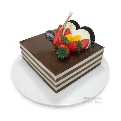 蛋糕模型仿真2020新款 巧克力方形慕斯生日蛋糕模型摆设样品t831