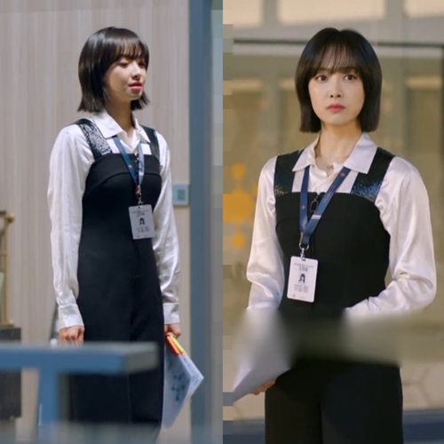 新品心跳源计划裘佳宁宋茜明星同款女吊带背带裤黑色连体阔腿裤子