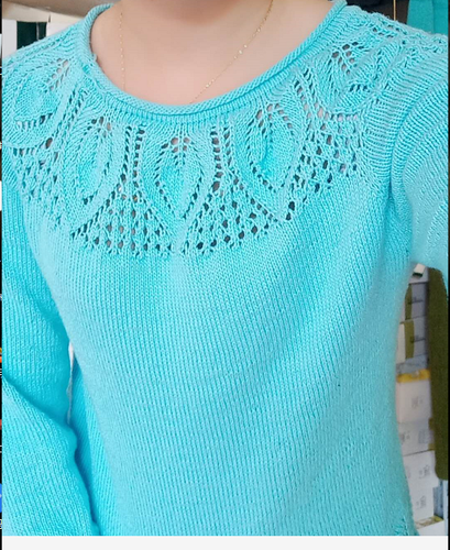 珍珍编织灵叶毛衣材料[非成品]diy手工有视频教程