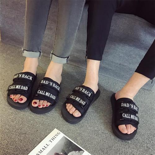 拖鞋女夏情侣外穿时尚沙滩鞋海边平底越南凉拖2019新款防滑一字拖