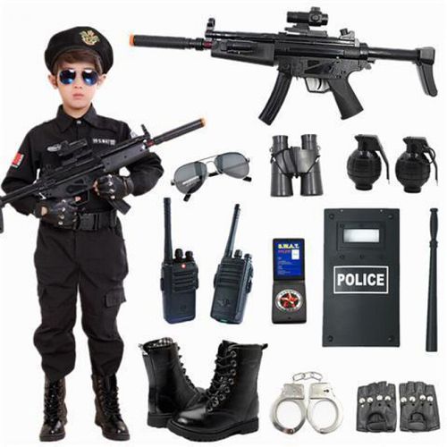 儿童特警头盔 儿童警察玩具套装小特种兵警装备全套服装幼儿园军装