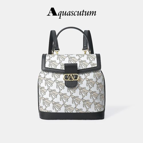 雅格狮丹(aquascutum)双肩包女士背包新品通勤书包时尚潮流女包休闲