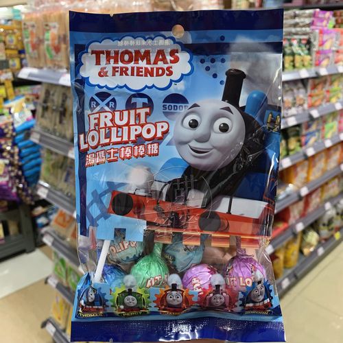 香港代购 thomas汤玛士托马斯小火车水果味棒棒糖儿童零食130g