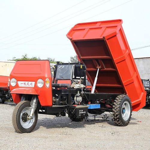 定制适用工程柴油三轮车三马子自卸翻斗车农用时风五征车建筑工地爬坡