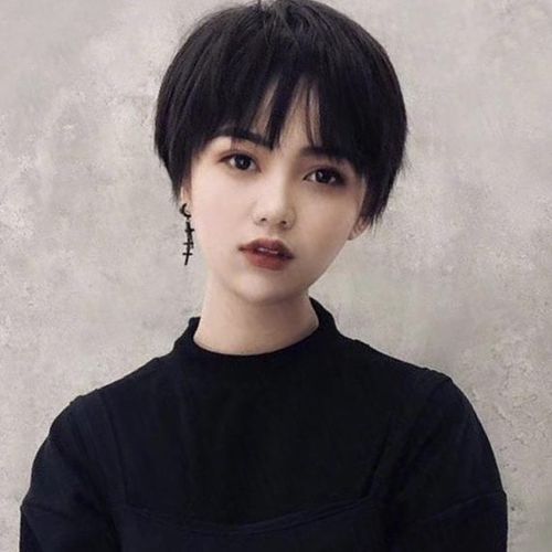 优品假发女短发圆脸波波头全真人发网红短碎发蓬松自然全头套式假