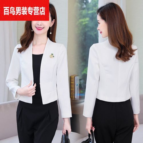 女士外套】春季新款小款西装外套女短款2020时尚收腰显瘦小个子西服外