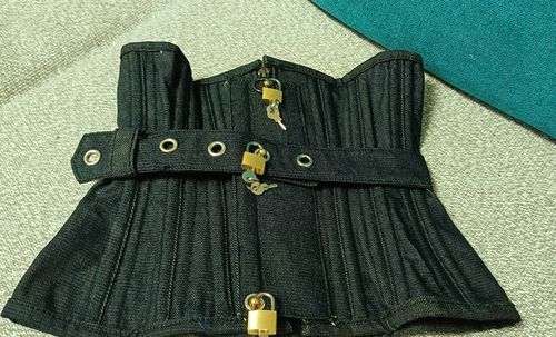 新款牛仔绑带束腰瘦身腰封corset宫廷钢骨马甲收腹瘦腰复古束身衣