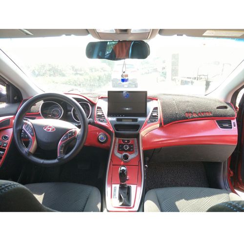 鹤彩北京现代朗动内饰改装专用贴纸 朗动中控台碳纤维装饰 档位防划痕