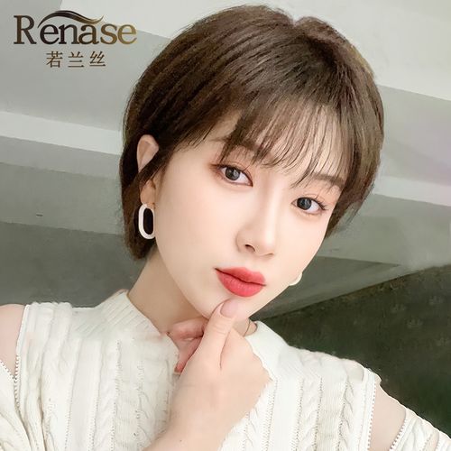 假发女短发造型减龄假发套女真发全头套式全真人发丝自然韩式发型