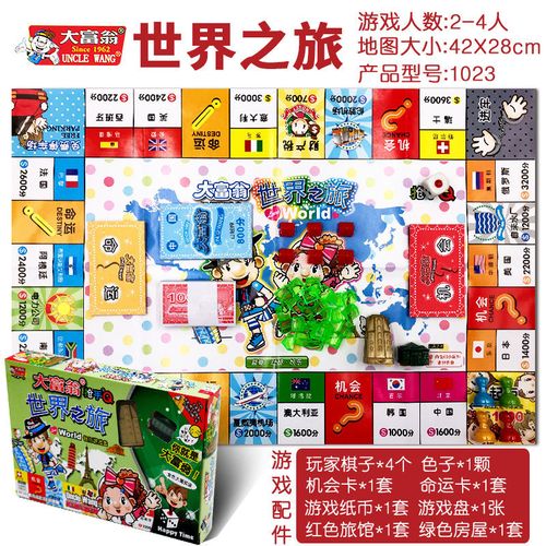 大富翁世界之旅中国之旅游戏棋强手棋地产大亨银行桌游飞行棋亲子互动