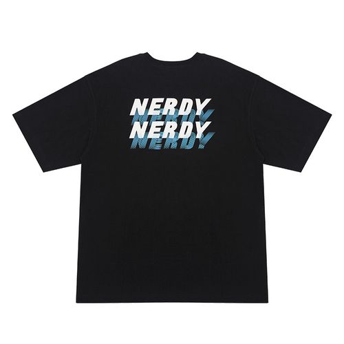 nerdy 哆啦a梦联名系列款t恤情侣doraemon短袖 背标logo-黑色 m
