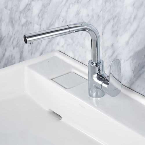 科勒抽拉龙头k-20710t 利奥可抽拉式冷热水面盆台盆水龙头同76602