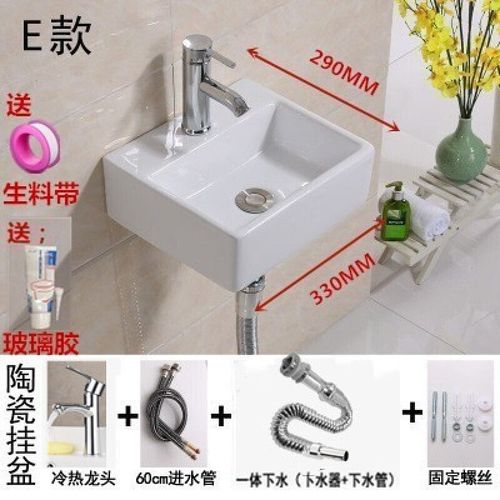 挂墙式洗脸盆小户型面盆卫生间陶瓷阳台迷你挂盆三角盆小型洗手盆