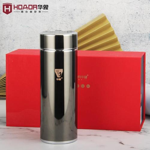 华象5036号男士商务杯钛金杯316不锈钢电镀工艺保温杯可定制logo