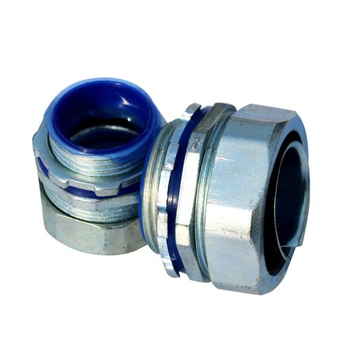 dpj包塑金属软管端式箱接头蛇皮管外丝接头外牙螺纹锁头锁母 国标镀锌