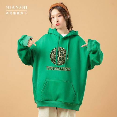 森马集团旗下棉致早春卫衣女2022新款薄款宽松连帽大码春秋女上衣