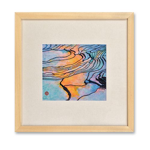 带装裱 邸耀宗 梯田 限量签名版画 客厅装饰画收藏 客厅挂画 玄关挂画