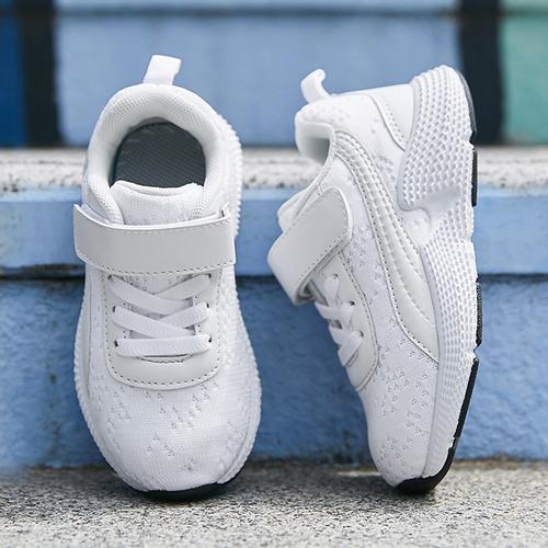 童鞋男童白鞋网面透气秋季新款女童鞋子儿童网鞋小学生白色运动鞋