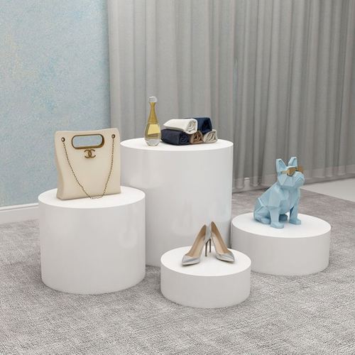 摆台活动展览展会展厅烤漆橱窗道具拍照圆形展示台圆柱定制圆型