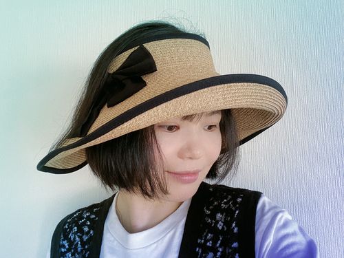 现货张子萱同款maximkobe空顶草帽防uv98太阳帽蝴蝶结大帽檐m3838