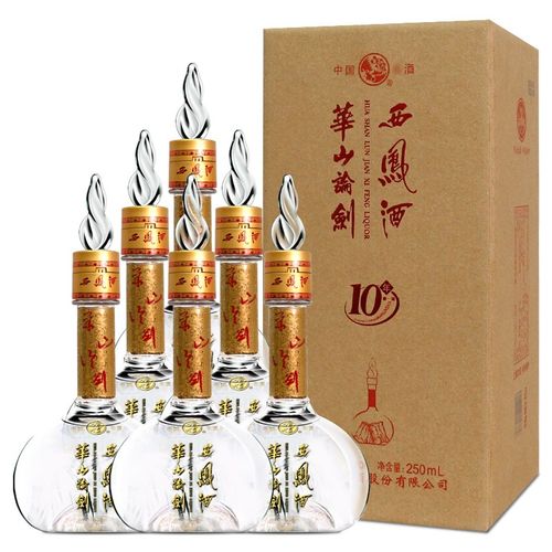 西凤酒 华山论剑 绵柔凤香型白酒 45度华山论剑10年250ml*6瓶品鉴