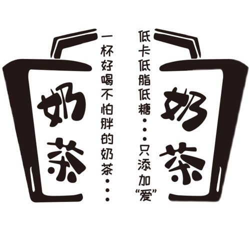 网红奶茶店墙贴纸创意玻璃门贴甜品蛋糕装饰吧台个性