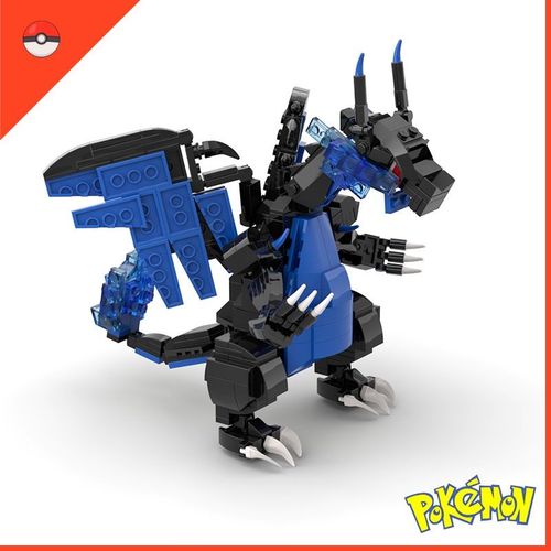 兼容乐高喷火龙x宝可梦拼装模型宠物小精灵拼插积木摆件玩具兼容