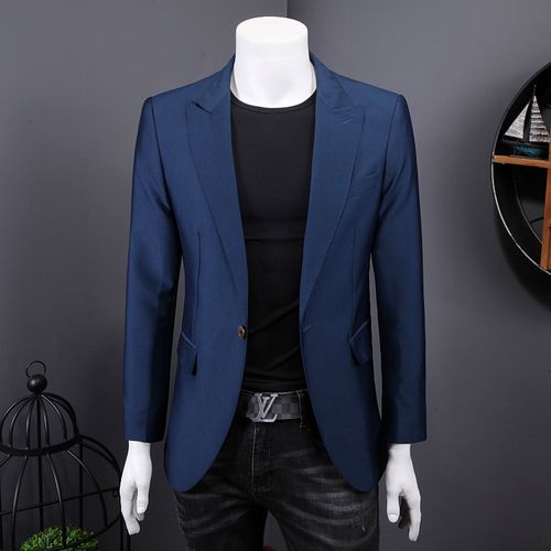 冬季男士商务休闲西装外套修身时尚高端便西单西服褂子上衣潮男装