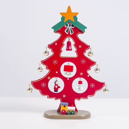 木质摆diy场景小用品装饰迷你圣诞节精致q圣诞树礼物桌面布置件品